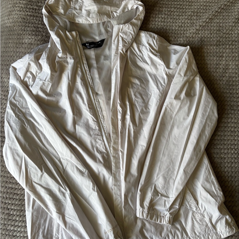 Women's White Under Armour Windbreaker